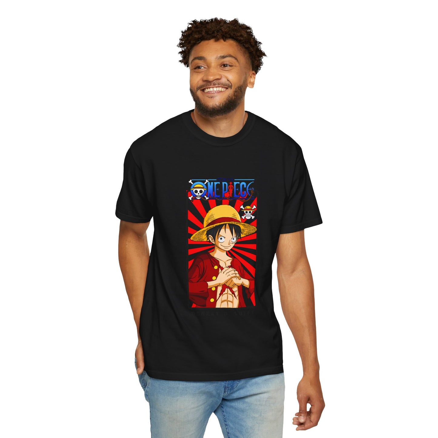 Garment-Dyed Monkey D. Luffy T-Shirt – One Piece The Future Pirate King