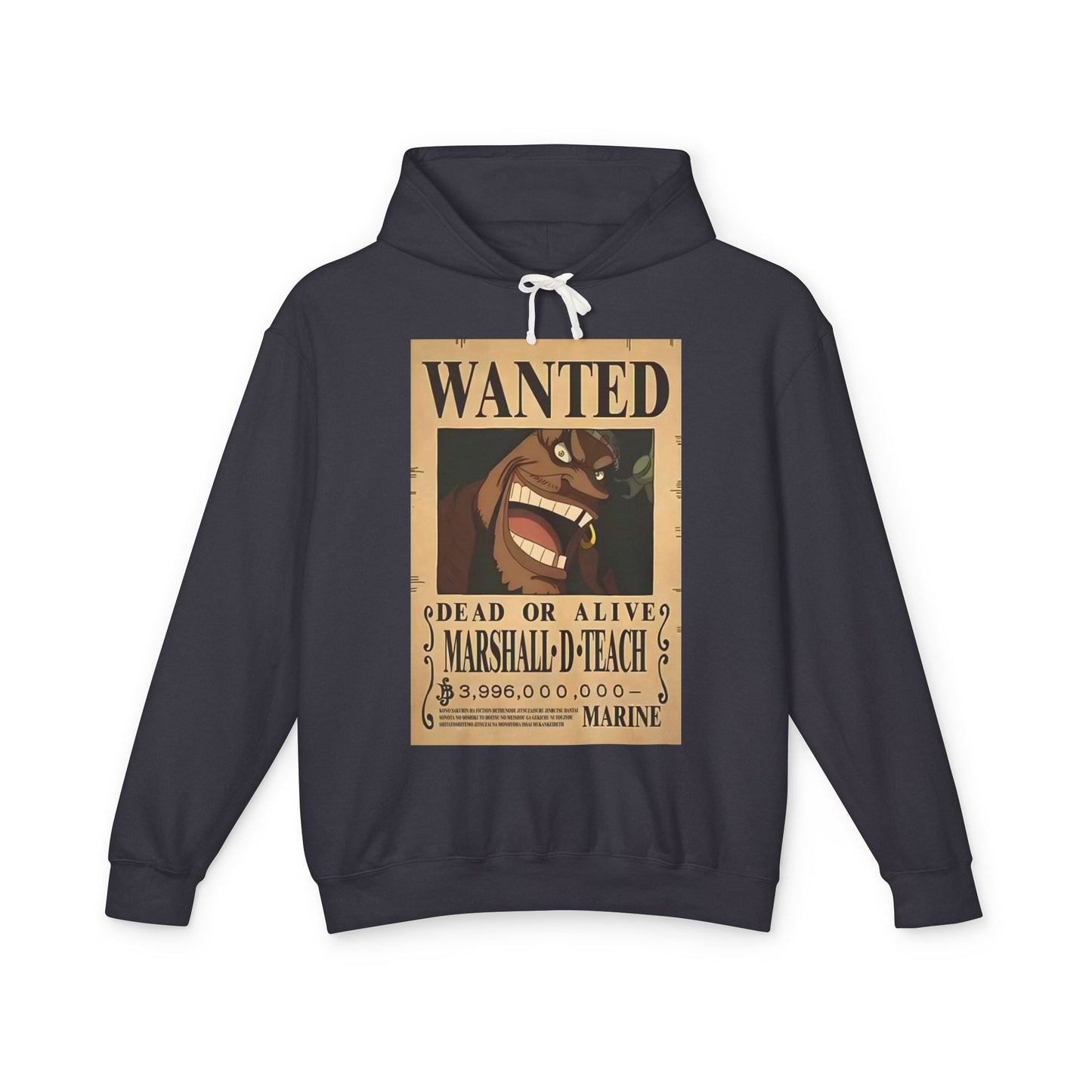 Marshall D. Teach Wanted Poster Hoodie – Blackbeard Bounty One Piece Pirate