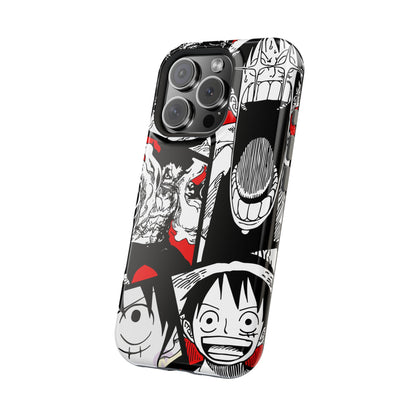 Luffy & Gear 5 Manga Tough Magnetic iPhone Case – Bold Adventure Design