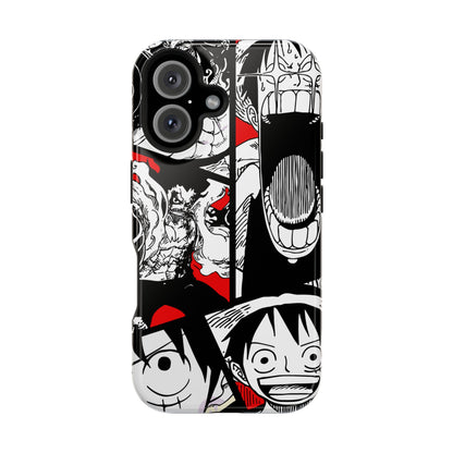 Luffy & Gear 5 Manga Tough Magnetic iPhone Case – Bold Adventure Design