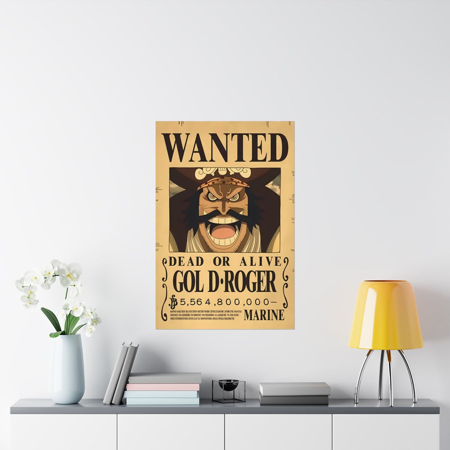 One Piece Gol D. Roger Wanted Poster - Premium Matte Art Print