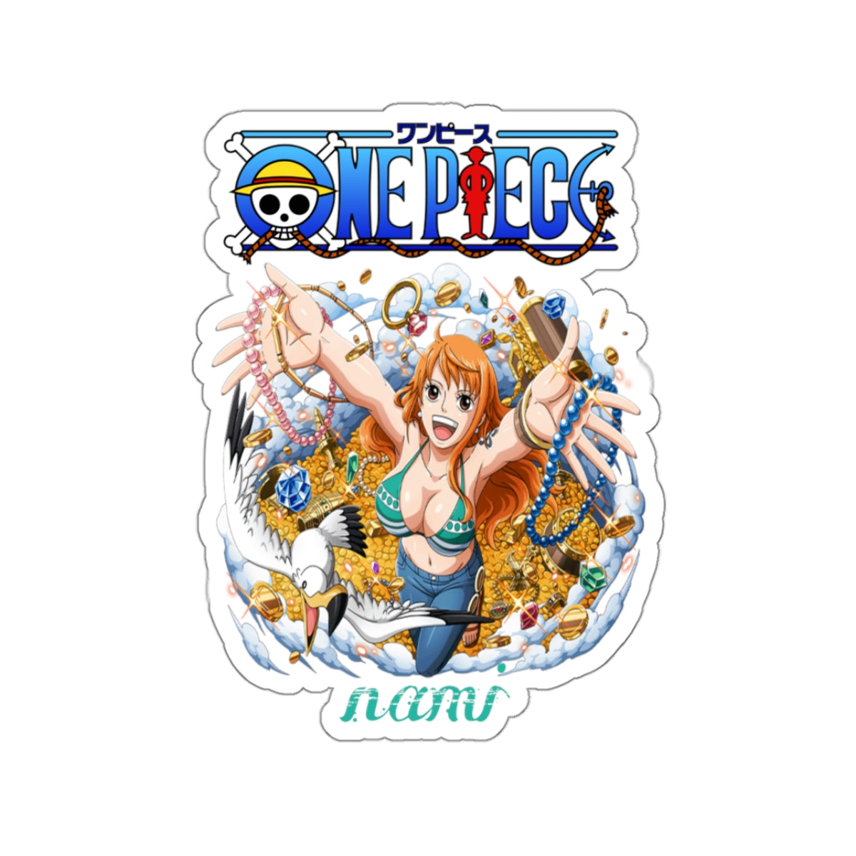 Treasure-Seeking Nami Sticker – Embody the Charm of the Cat Burglar