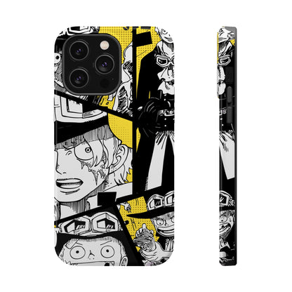 Sabo Yellow Manga Magnetic iPhone Case – Revolutionary Flame Design