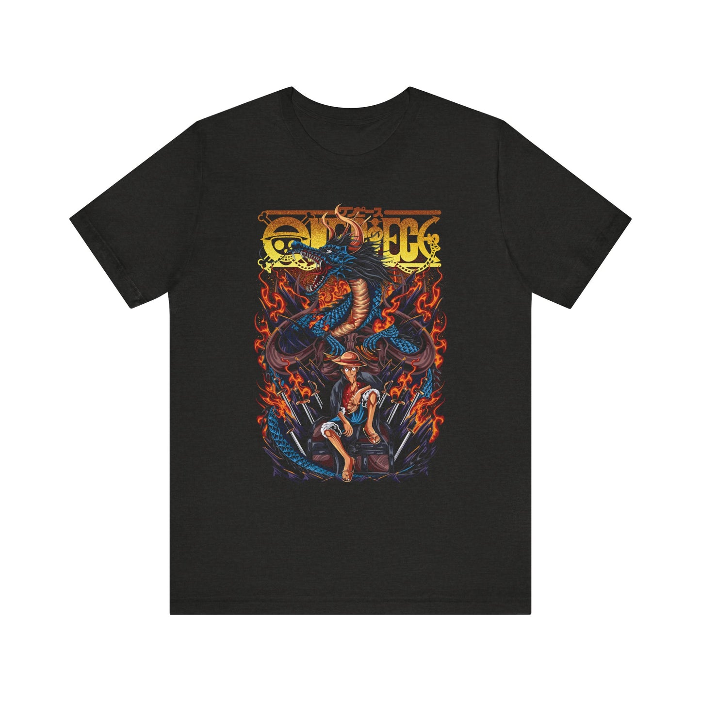 Monkey D. Luffy Flame Dragon Tee – One Piece Inspired Graphic T-Shirt