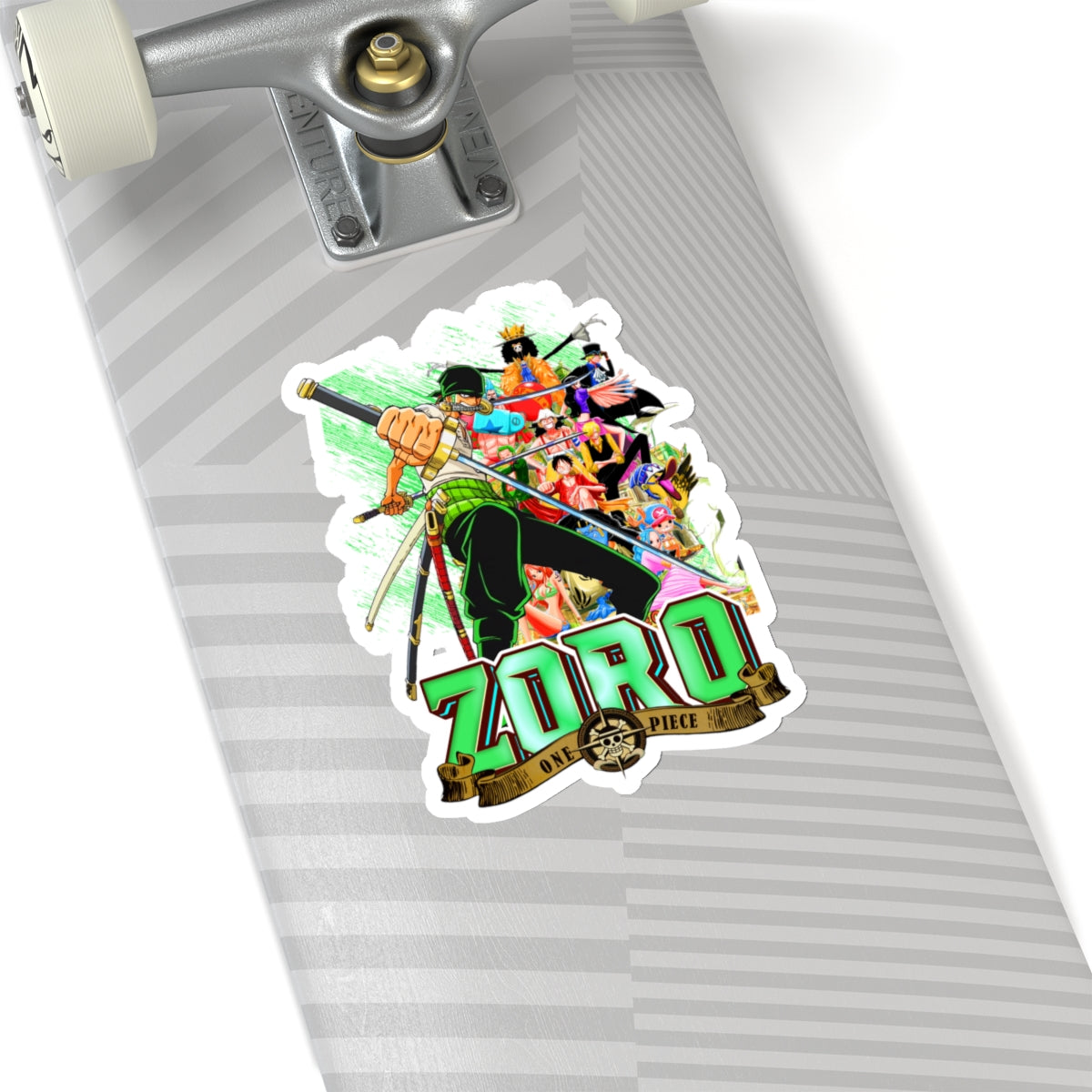 Zoro Epic Montage Sticker – Unleash the Swordsman’s Spirit