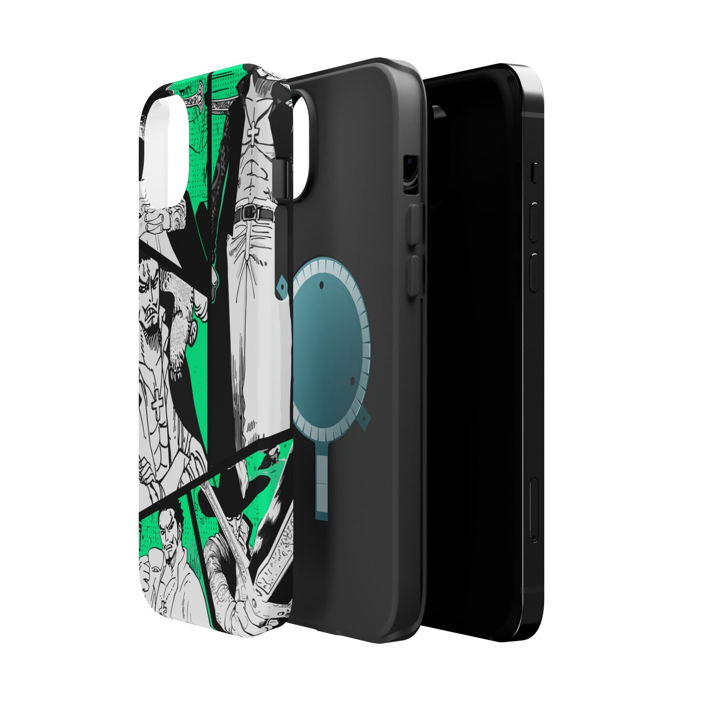 Dracule Mihawk Green Manga Tough Magnetic iPhone Case – Master Swordsman Design