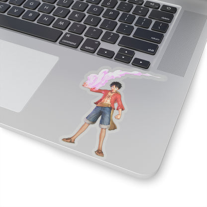 Luffy Fire Fist Inspired Kiss-Cut Sticker – Ignite Your Collection