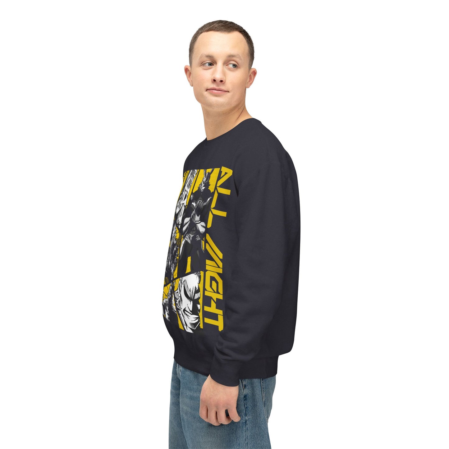 All Might Crewneck Sweatshirt - Bold Yellow My Hero Academia Design