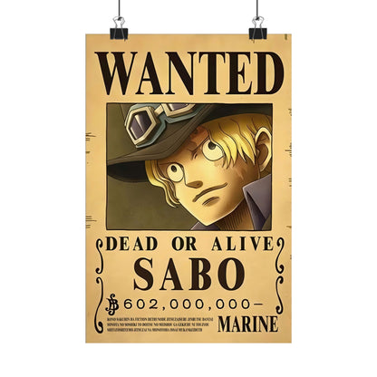 One Piece Sabo Wanted Poster - Premium Matte Art Print