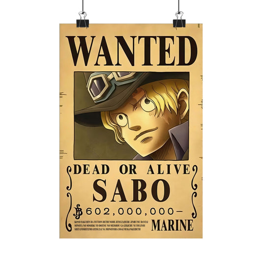 One Piece Sabo Wanted Poster - Premium Matte Art Print