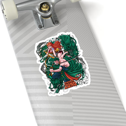 Roronoa Zoro and Nami One Piece Kiss-Cut Sticker – Dragon Warrior Duo