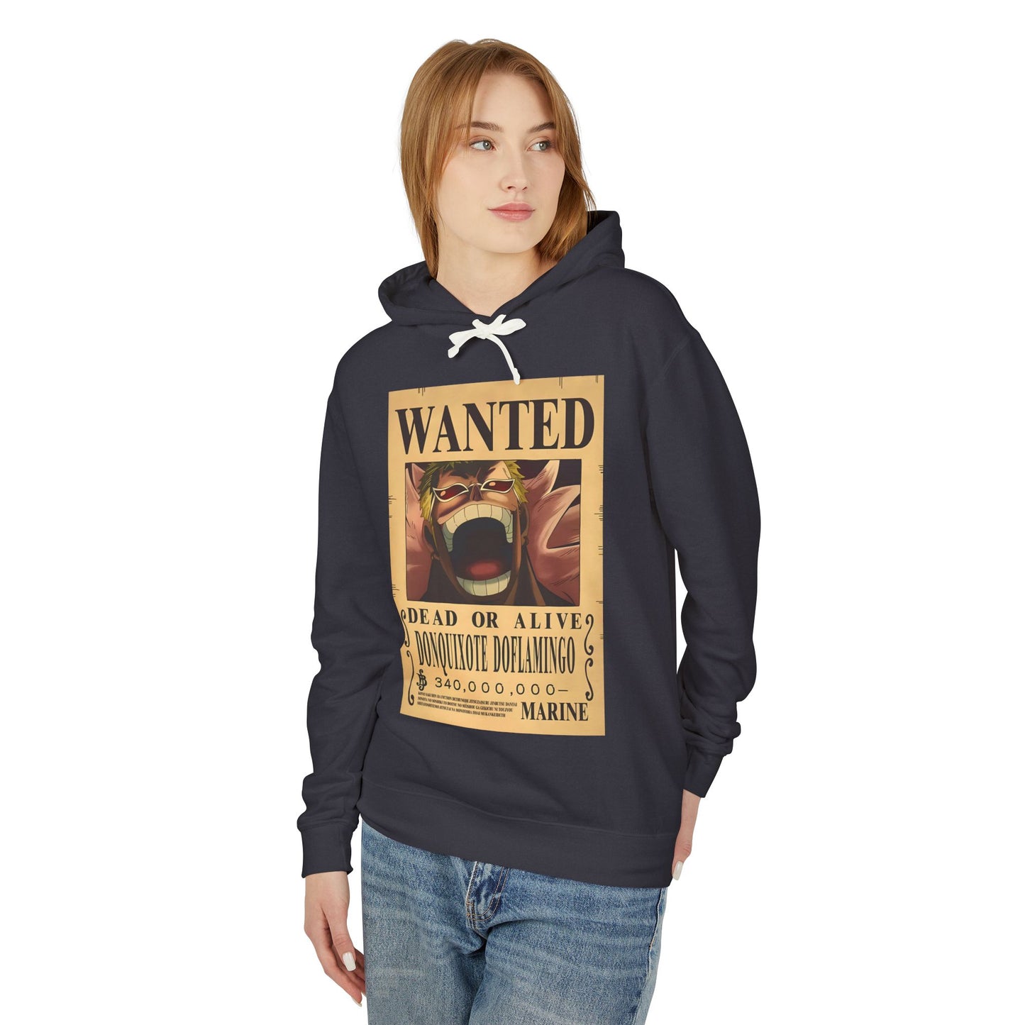 Donquixote Doflamingo Wanted Poster Hoodie – One Piece Pirate Villain