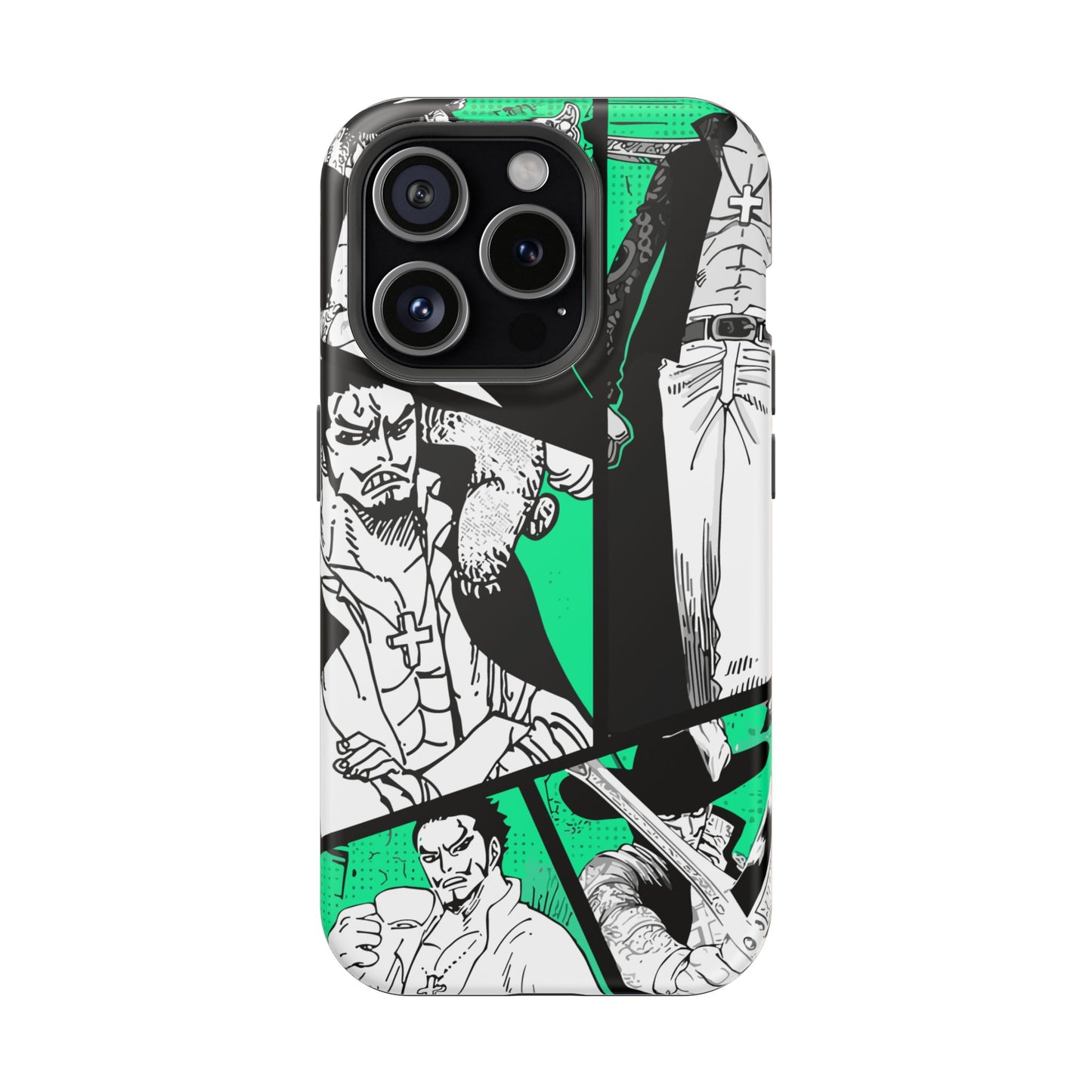 Dracule Mihawk Green Manga Tough Magnetic iPhone Case – Master Swordsman Design