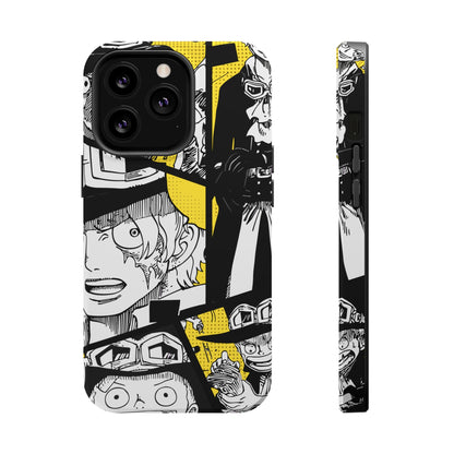 Sabo Yellow Manga Magnetic iPhone Case – Revolutionary Flame Design