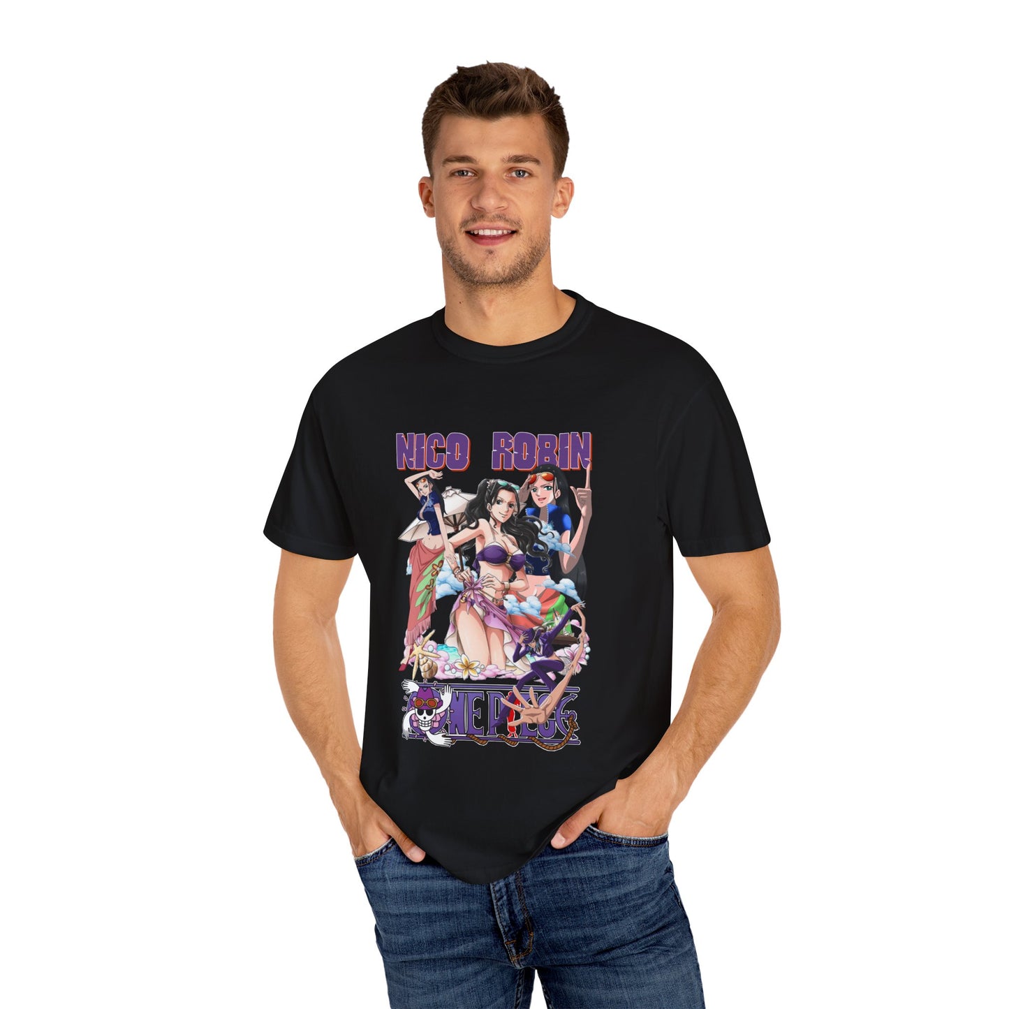 Garment-Dyed Nico Robin T-Shirt – One Piece Archaeologist Elegance