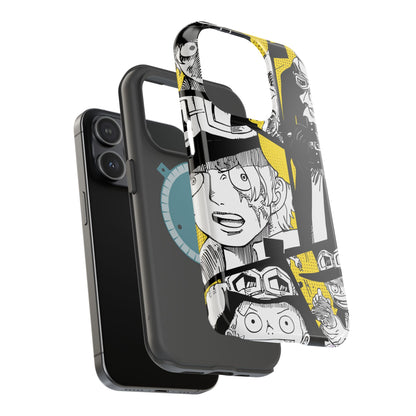 Sabo Yellow Manga Magnetic iPhone Case – Revolutionary Flame Design