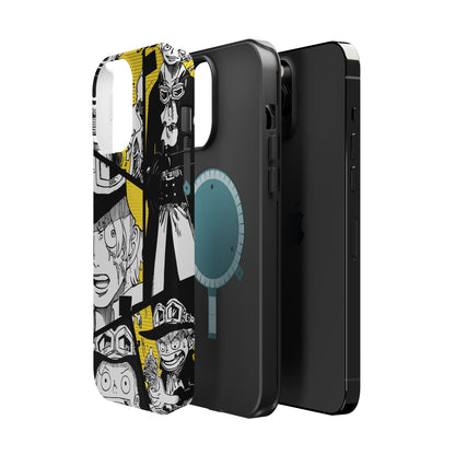 Sabo Yellow Manga Magnetic iPhone Case – Revolutionary Flame Design