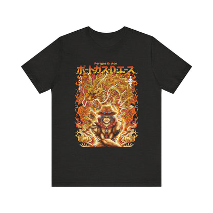 Portgas D. Ace Flame Dragon Tee – One Piece Fire Fist Graphic T-Shirt