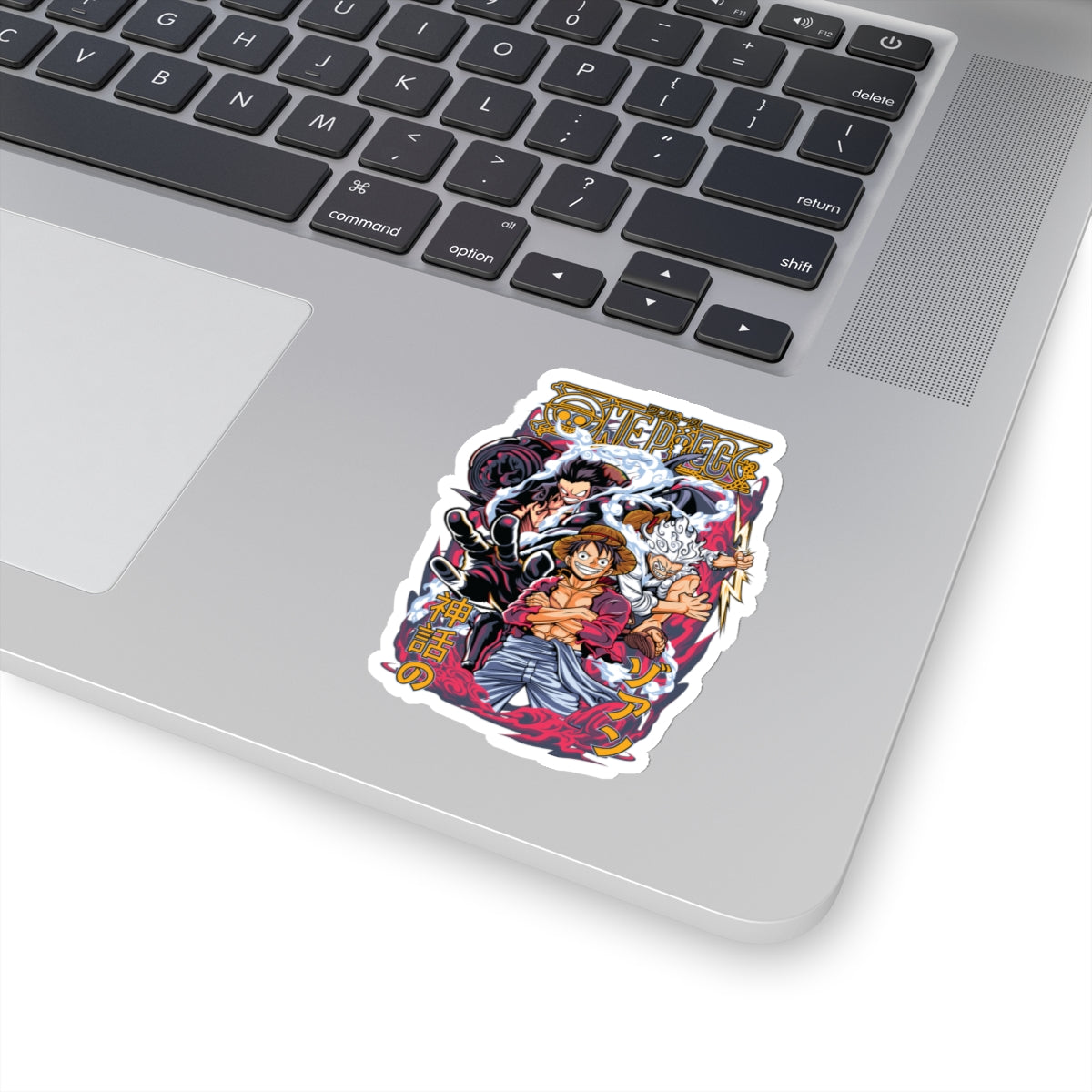 Luffy One Piece Kiss-Cut Sticker – Base Form, Gear 4, and Gear 5 Evolution