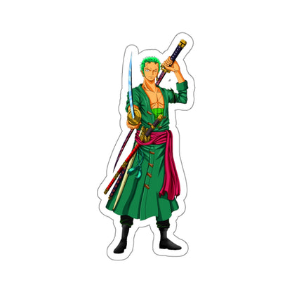 Roronoa Zoro Kiss-Cut Sticker – The Pirate Hunter in Action