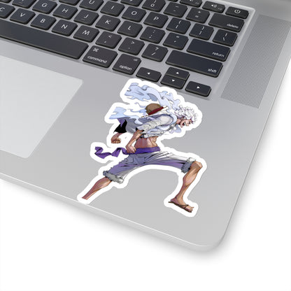 Gear 5 Luffy Kick Pose Kiss-Cut Sticker – Embody the Spirit of Freedom