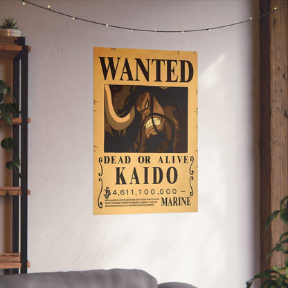 One Piece Kaido Wanted Poster - Premium Matte Art Print