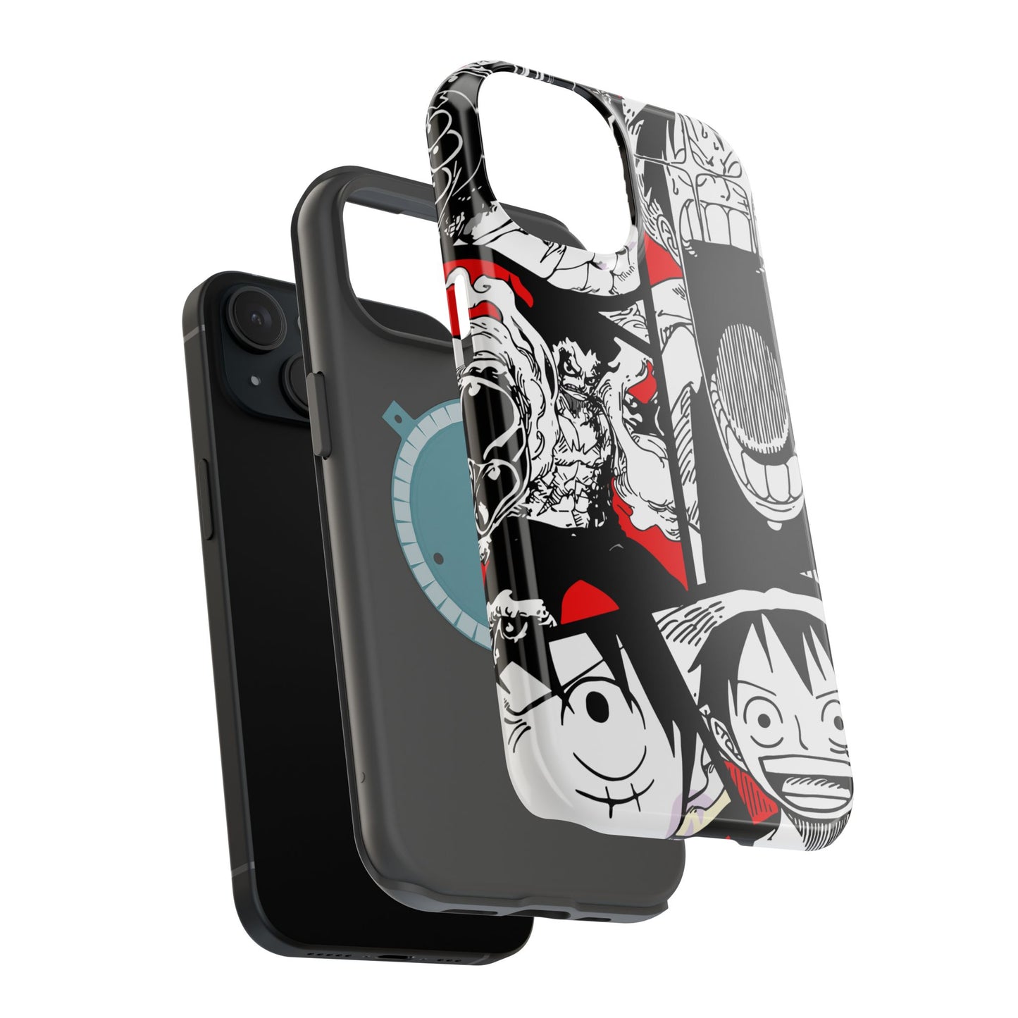 Luffy & Gear 5 Manga Tough Magnetic iPhone Case – Bold Adventure Design