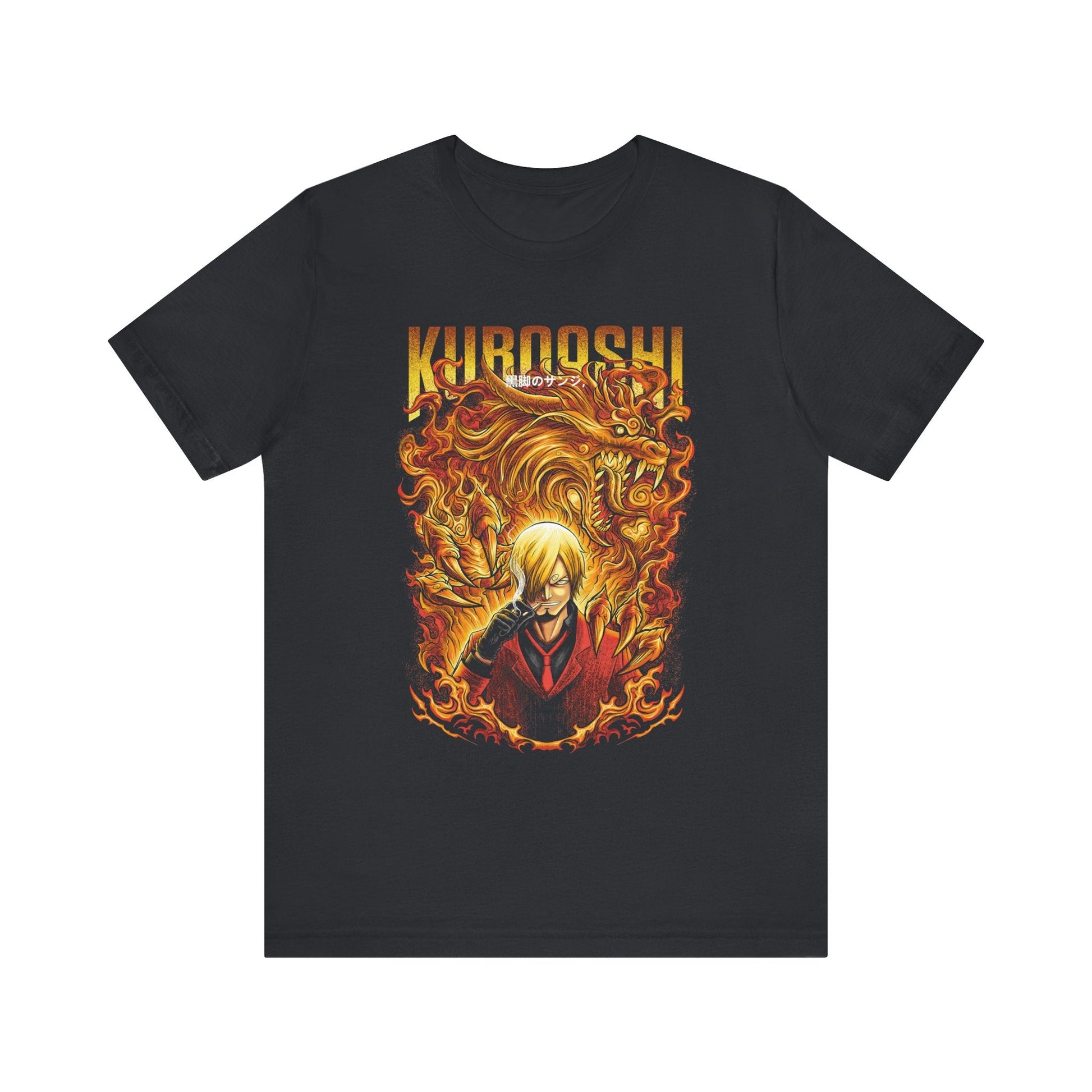 Kuroashi Sanji Black Leg Flame Tee – One Piece Inspired Tee Printify