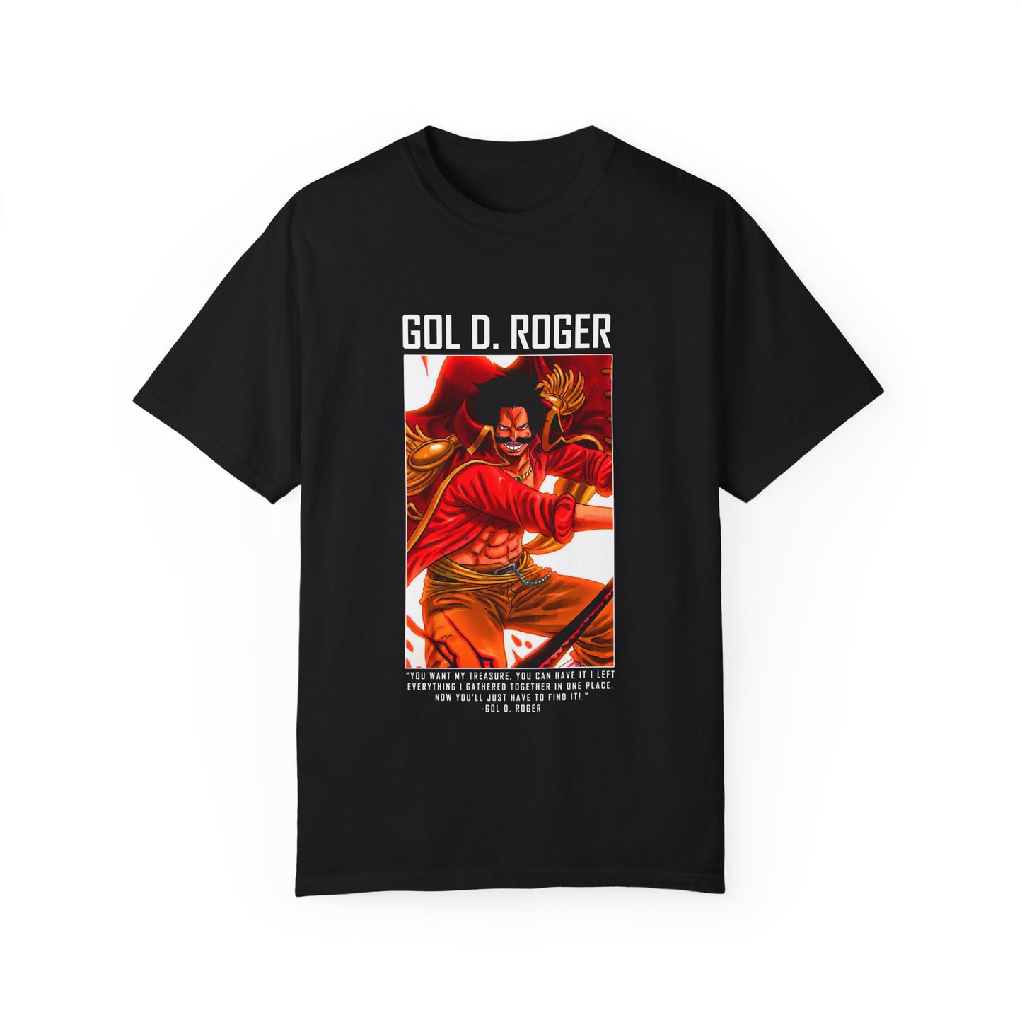 Garment-Dyed Gol D. Roger T-Shirt – One Piece Pirate King Legacy