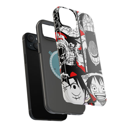 Luffy & Gear 5 Manga Tough Magnetic iPhone Case – Bold Adventure Design