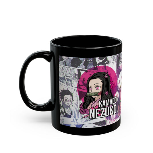 Kamado Nezuko Black Ceramic Mug - Demon Slayer Inspired Gift