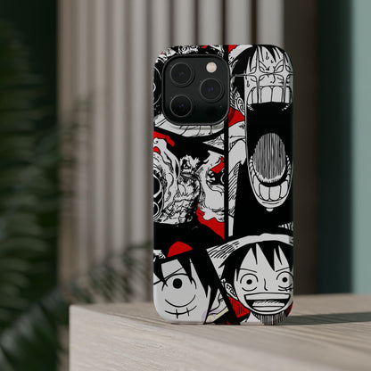 Luffy & Gear 5 Manga Tough Magnetic iPhone Case – Bold Adventure Design