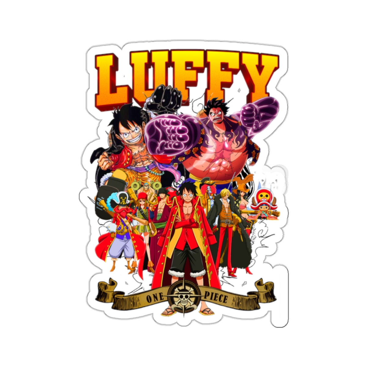 Epic Luffy and Crew Dynamic Sticker