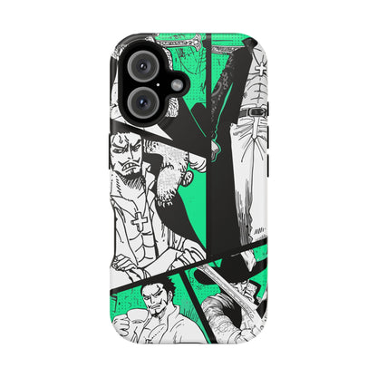 Dracule Mihawk Green Manga Tough Magnetic iPhone Case – Master Swordsman Design