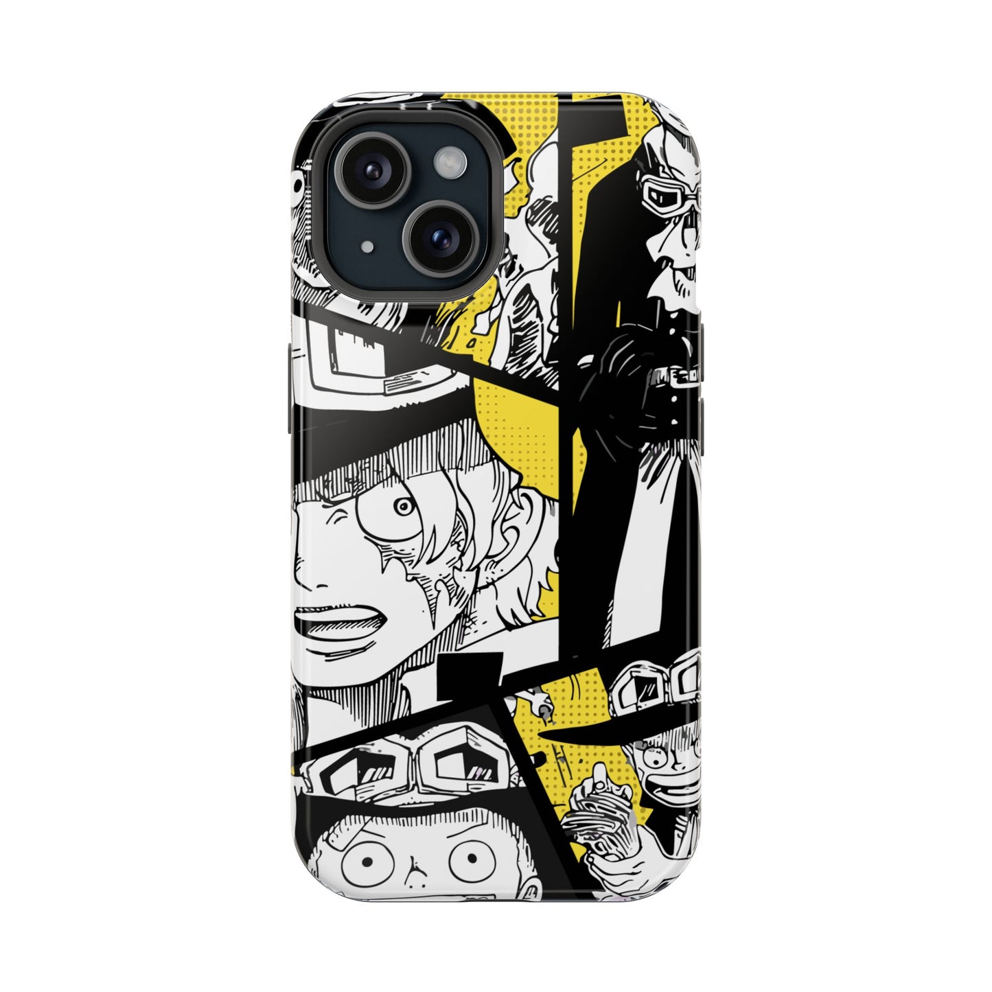 Sabo Yellow Manga Magnetic iPhone Case – Revolutionary Flame Design