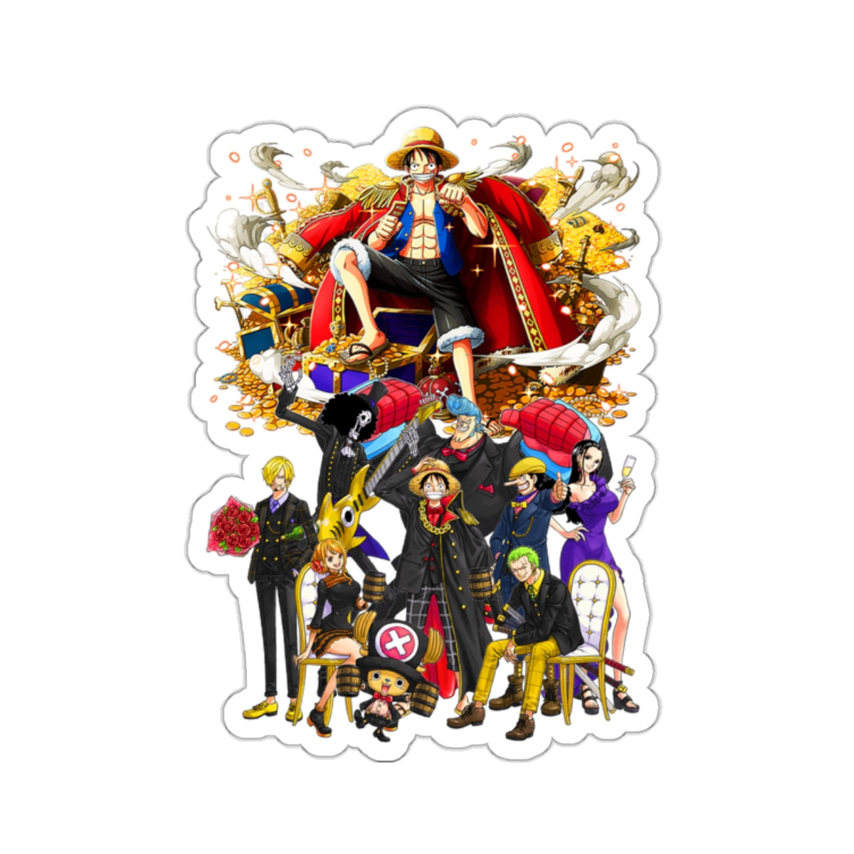 Straw Hat Crew Gold Treasure Vinyl Sticker – One Piece