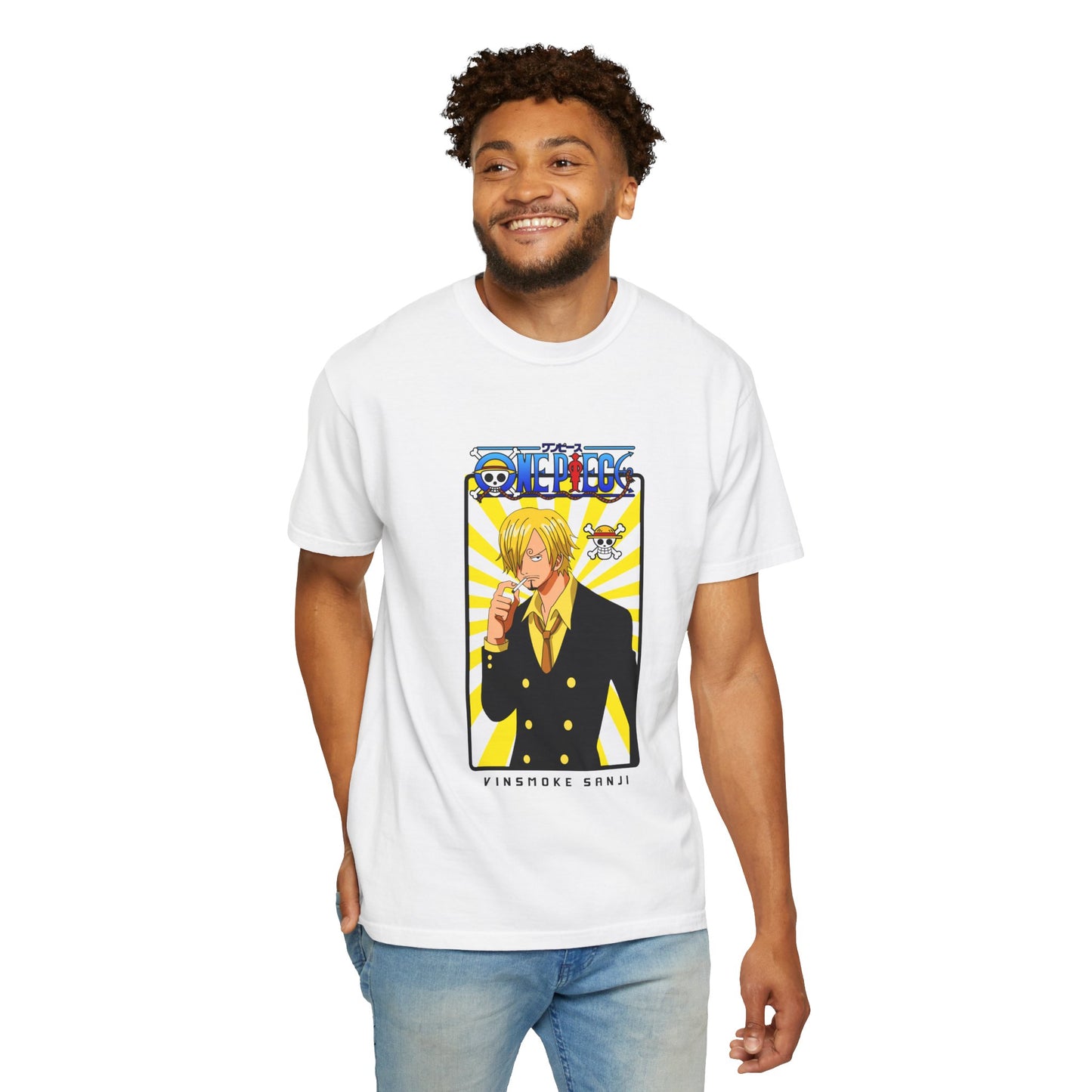 Garment-Dyed Sanji T-Shirt – One Piece The Chef’s Charm