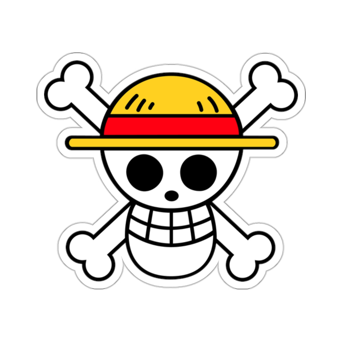 Straw Hat Pirates Jolly Roger Sticker – Set Sail in Style