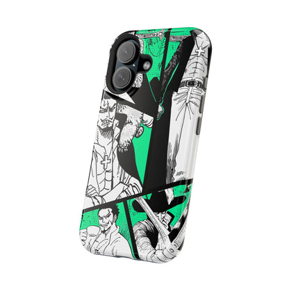 Dracule Mihawk Green Manga Tough Magnetic iPhone Case – Master Swordsman Design