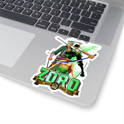 Triple Threat Zoro Sticker – Celebrate the Three-Sword Legend