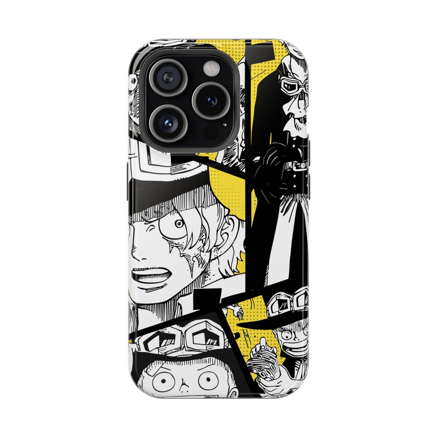 Sabo Yellow Manga Magnetic iPhone Case – Revolutionary Flame Design