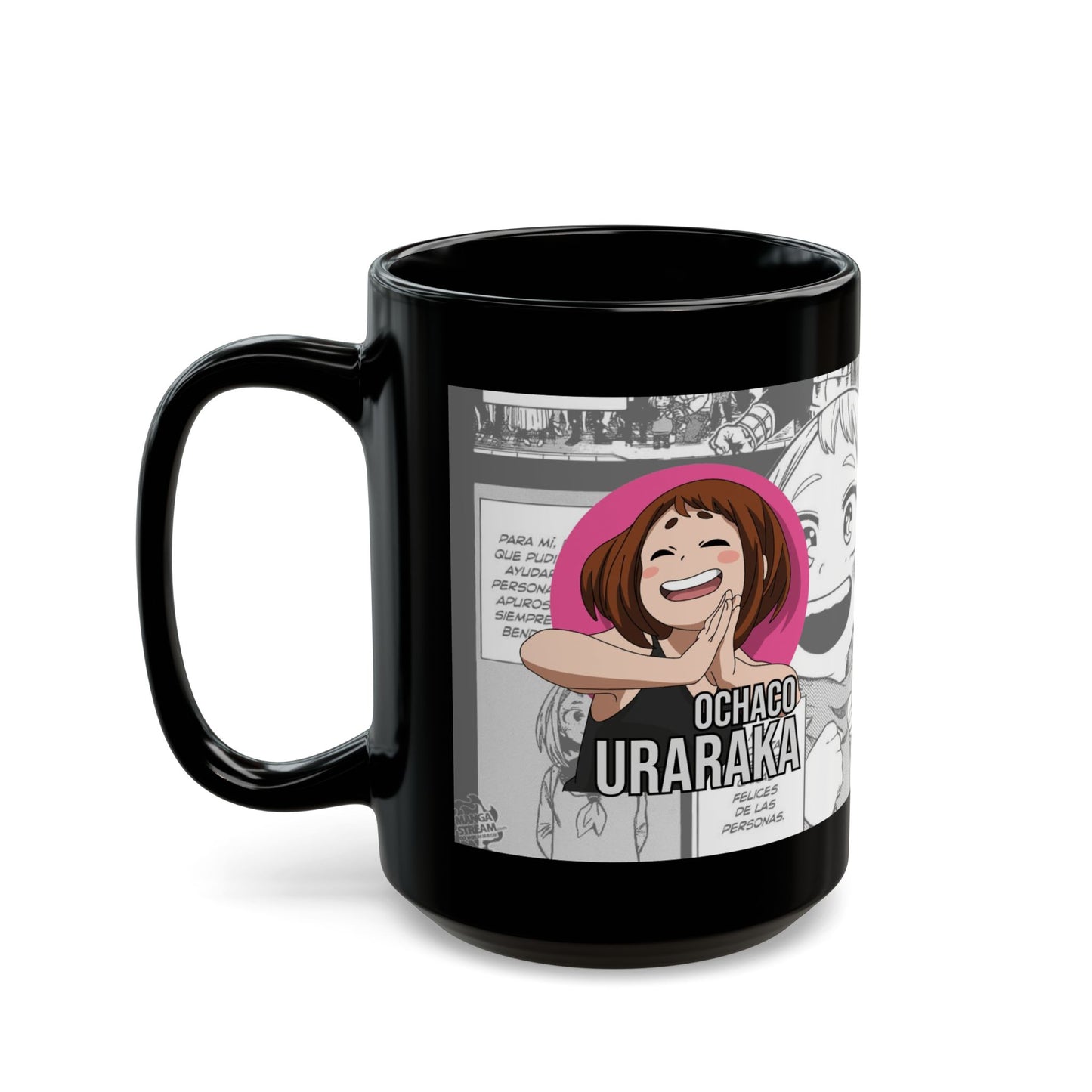 Ochaco Uraraka Black Ceramic Mug - My Hero Academia Inspired Gift