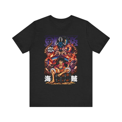 Luffy vs. Kaido Flame Tee – One Piece Wano Arc Graphic T-Shirt