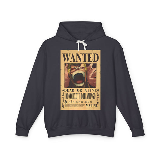 Donquixote Doflamingo Wanted Poster Hoodie – One Piece Pirate Villain