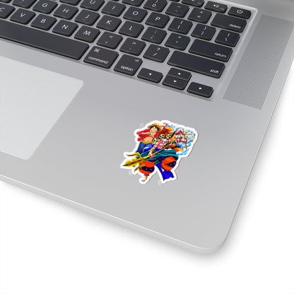 Luffy and Enel Vinyl Sticker – One Piece Showdown