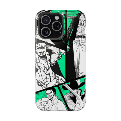 Dracule Mihawk Green Manga Tough Magnetic iPhone Case – Master Swordsman Design