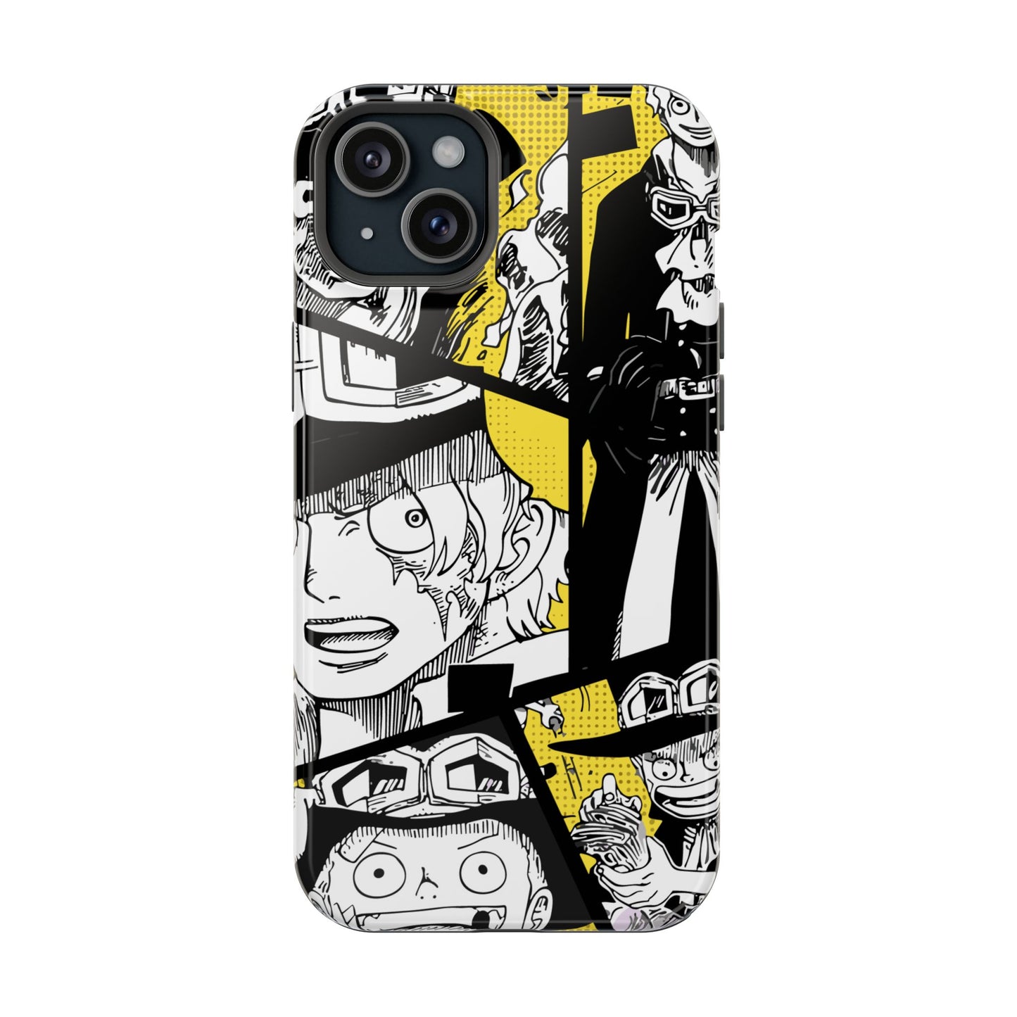 Sabo Yellow Manga Magnetic iPhone Case – Revolutionary Flame Design