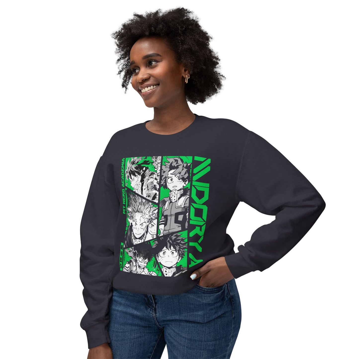 Izuku Midoriya Crewneck Sweatshirt - My Hero Academia Heroic Design