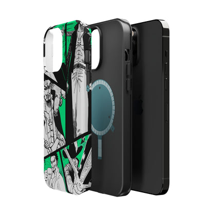 Dracule Mihawk Green Manga Tough Magnetic iPhone Case – Master Swordsman Design