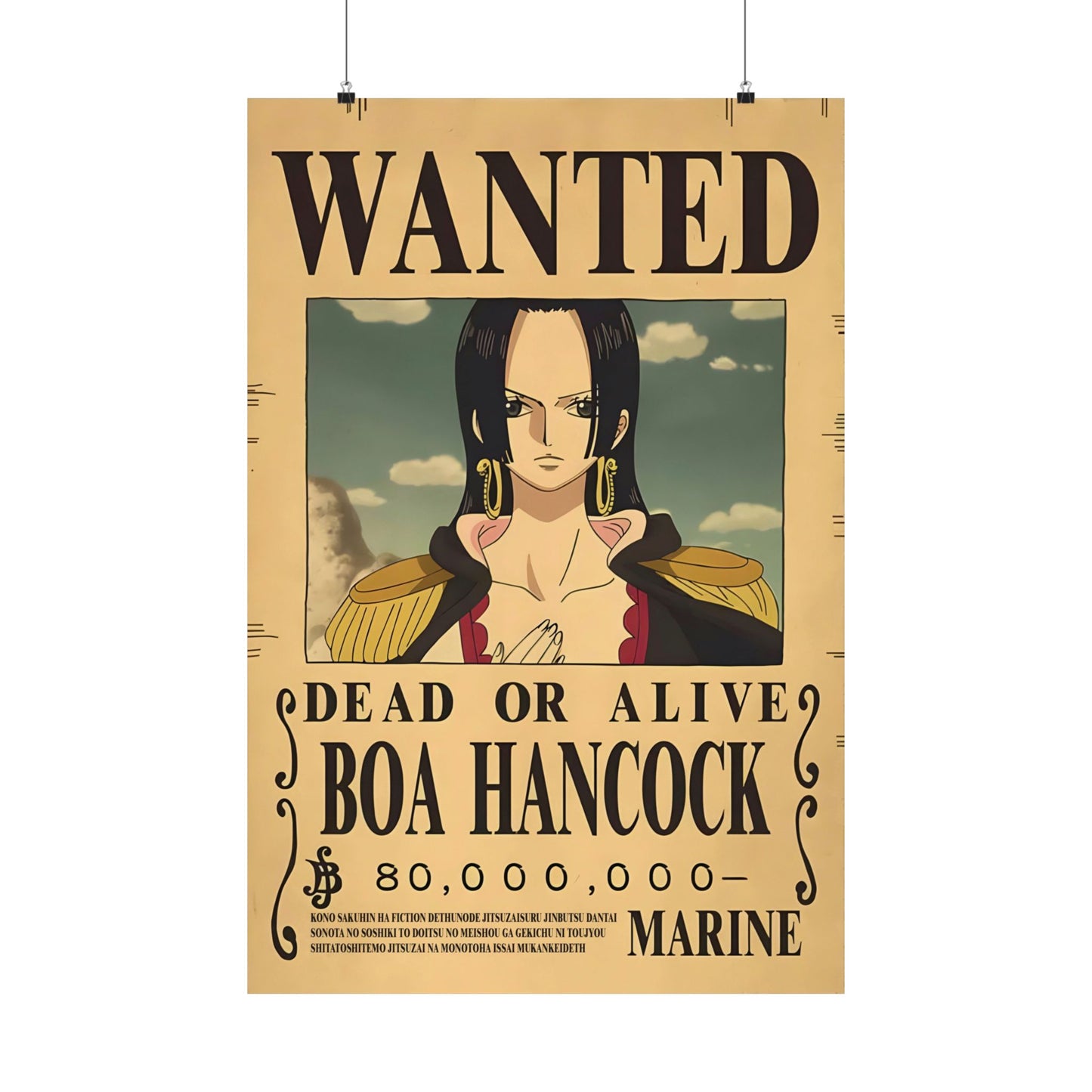 One Piece Boa Hancock Wanted Poster - Premium Matte Art Print